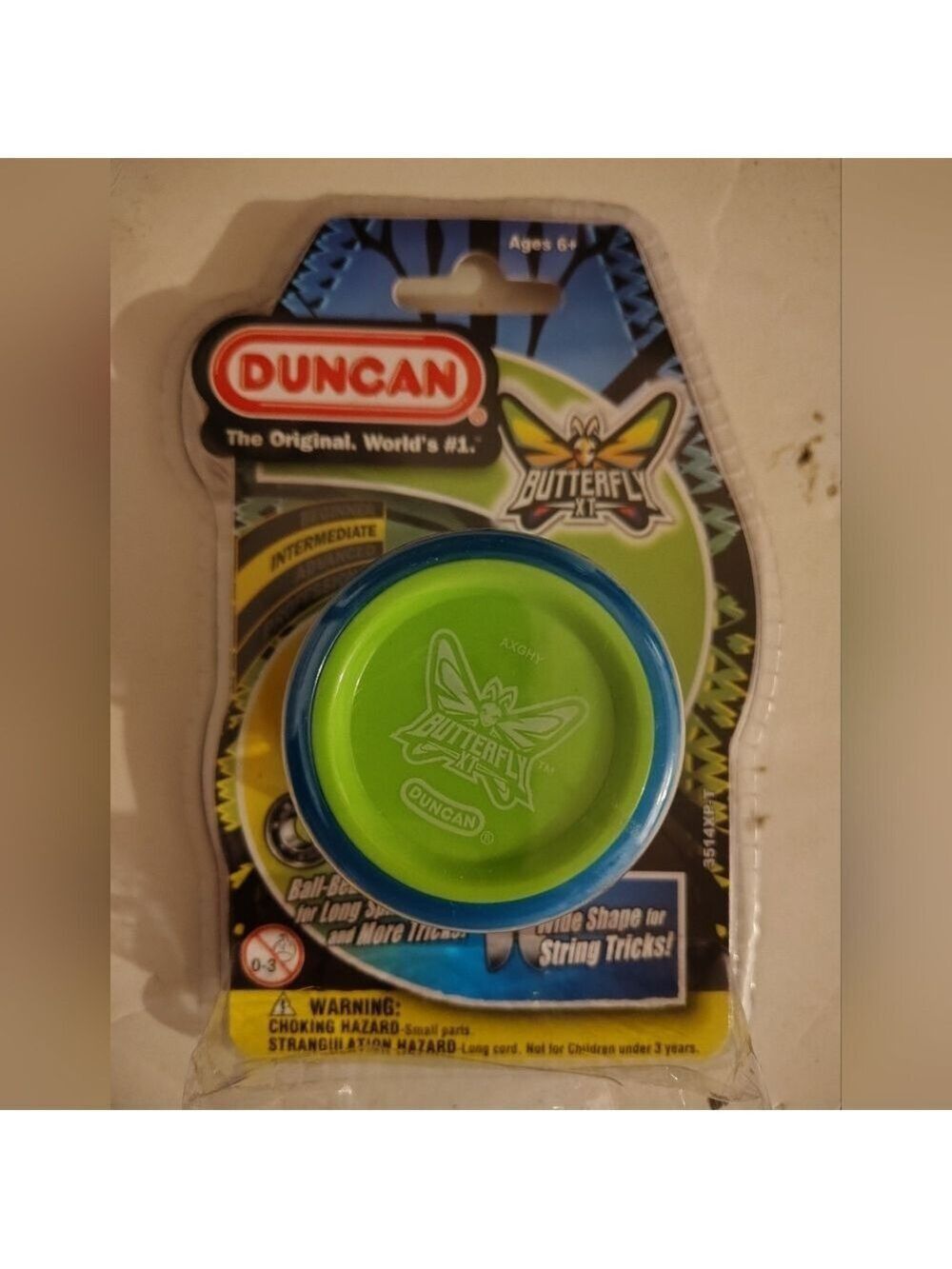 Duncan Toys Butterfly XT Yo-Yo Ball Bearing Axle Green Blue